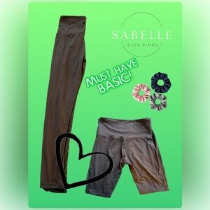 High-Waist Brown Yoga Leggings 🤎